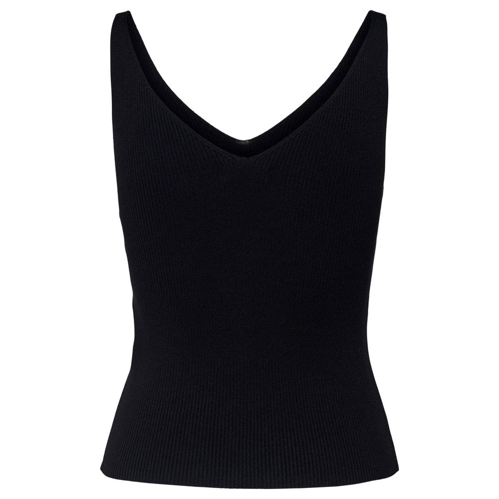 Jacqueline De Yong Black Viscose Tops & T-Shirt