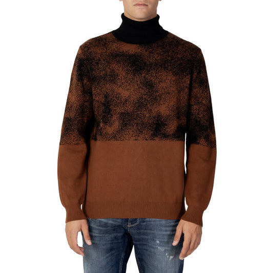 Antony Morato Brown Cotton Sweater