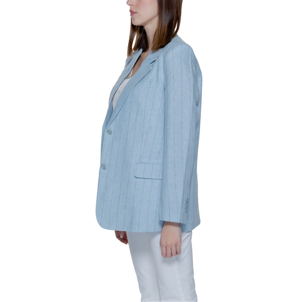 Vero Moda Light Blue Linen Suits & Blazer