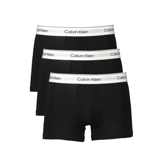 Calvin Klein Black Cotton Men Boxer Short Trio Pack