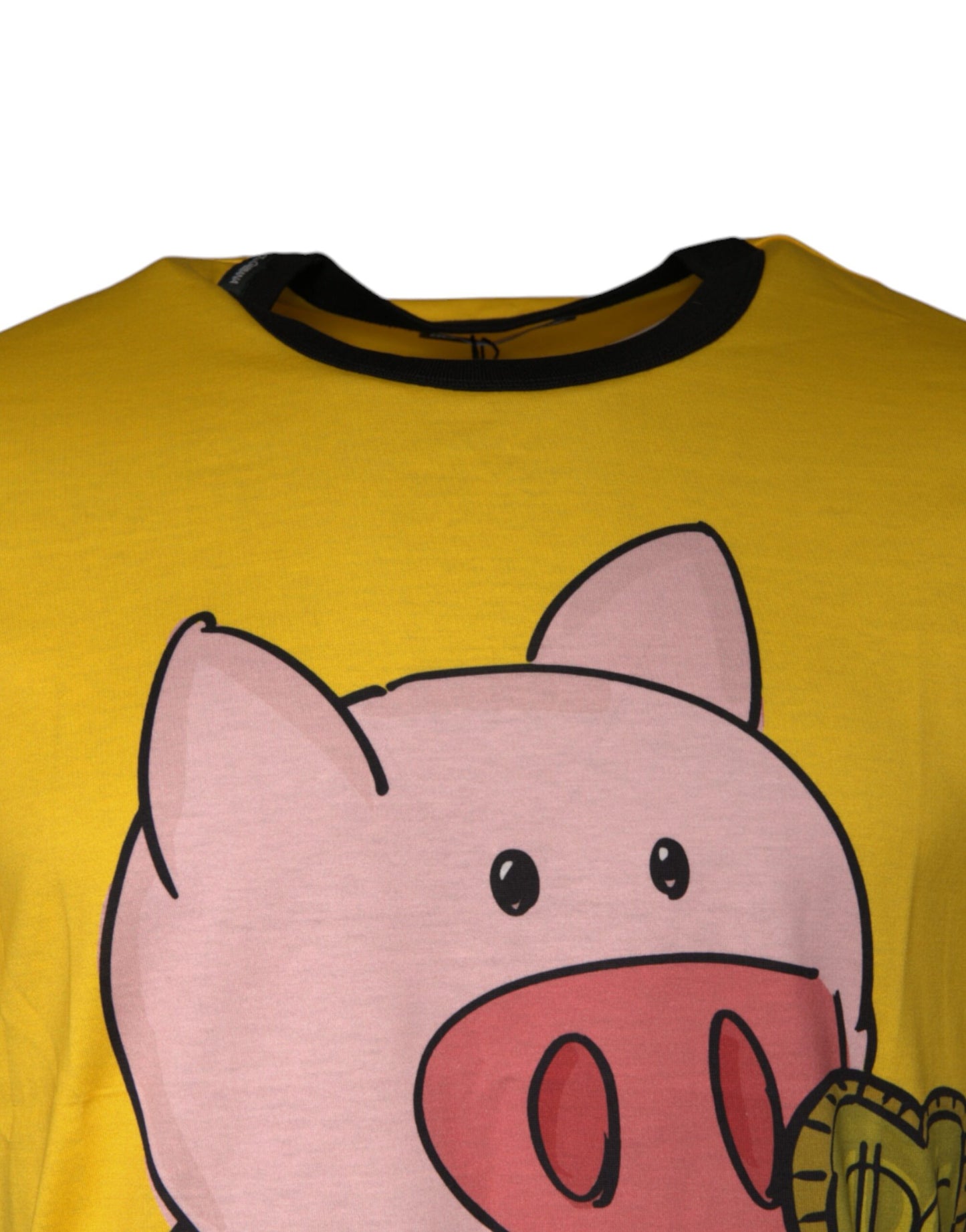 Dolce & Gabbana Yellow 2019 Year Of The Pig Short Sleeves T-shirt