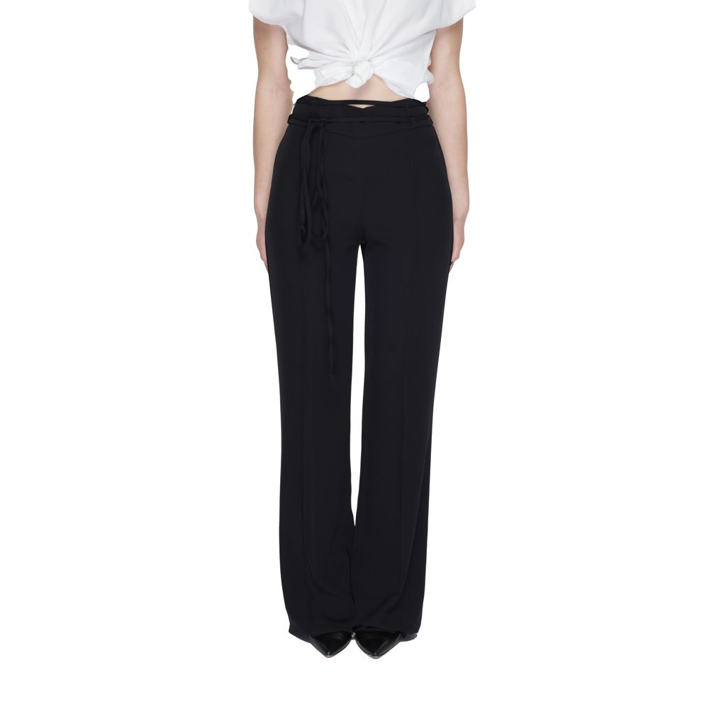 Sandro Ferrone Black Polyester Jeans & Pant