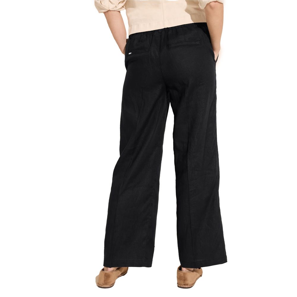 Street One Black Linen Jeans & Pant