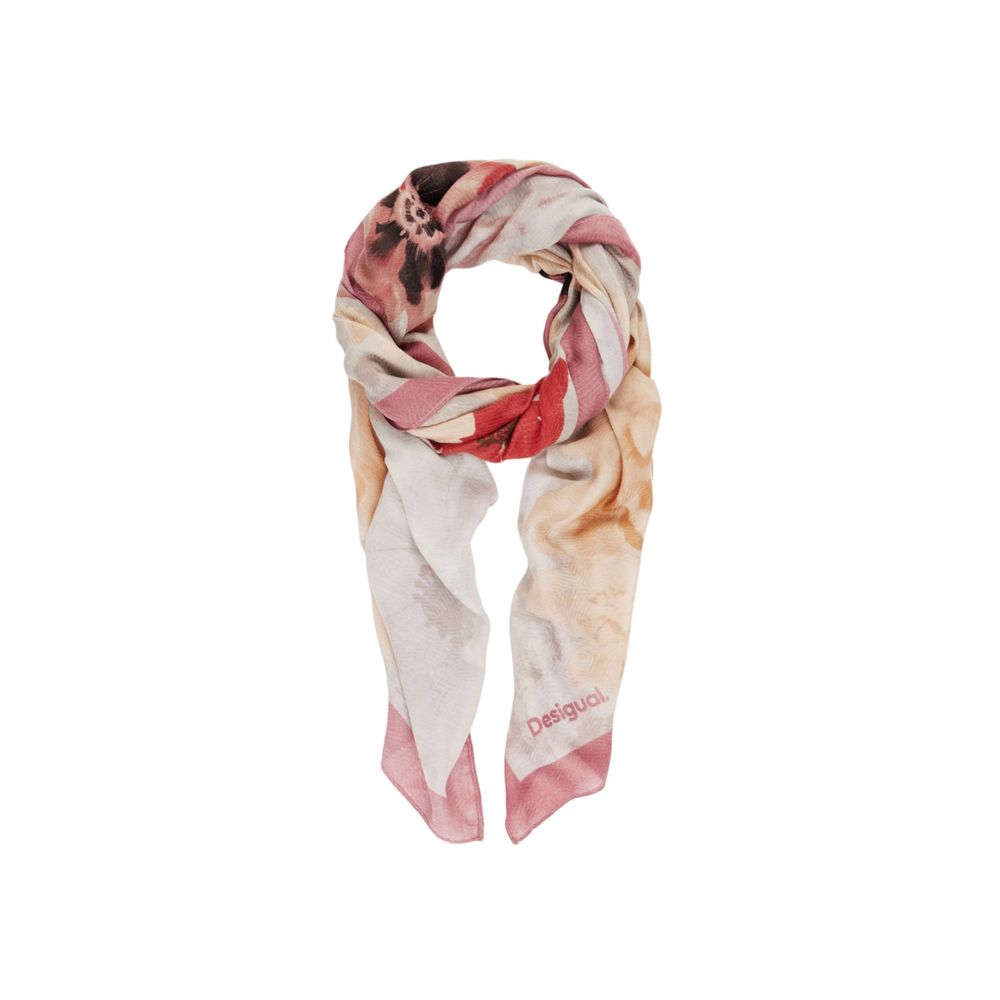 Desigual Gray Polyester Scarf