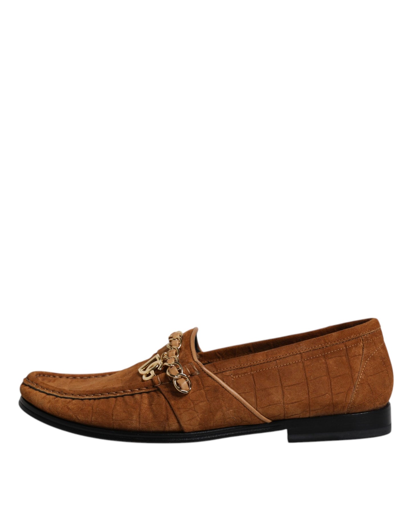 Dolce & Gabbana Brown Suede Leather Loafers Dress Shoes