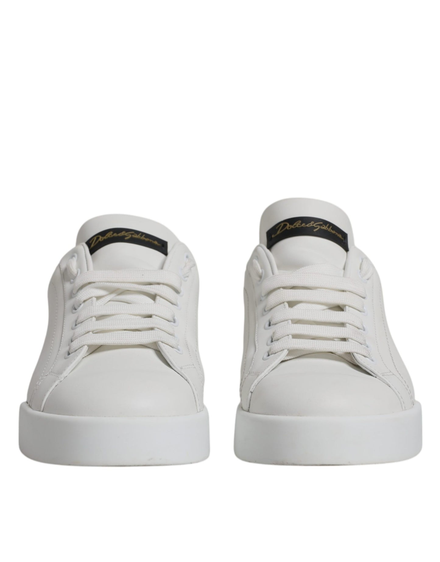 Dolce & Gabbana White Leather Classic Low Top Sneakers Shoes