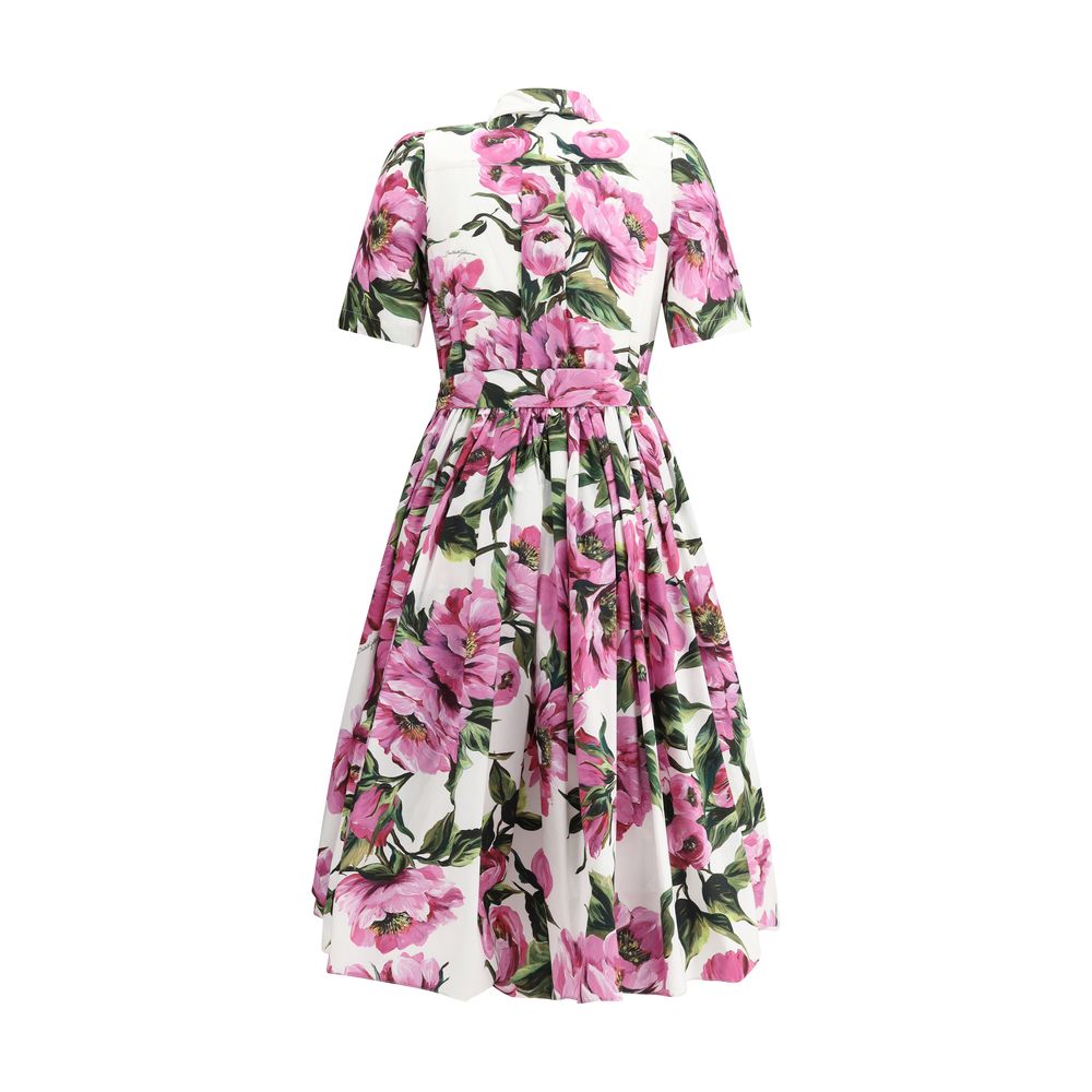 Dolce & Gabbana Peony Print Chemisier Dress