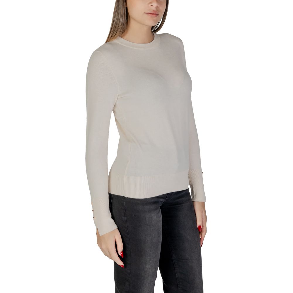 Jacqueline De Yong Cream Viscose Tops & T-Shirt