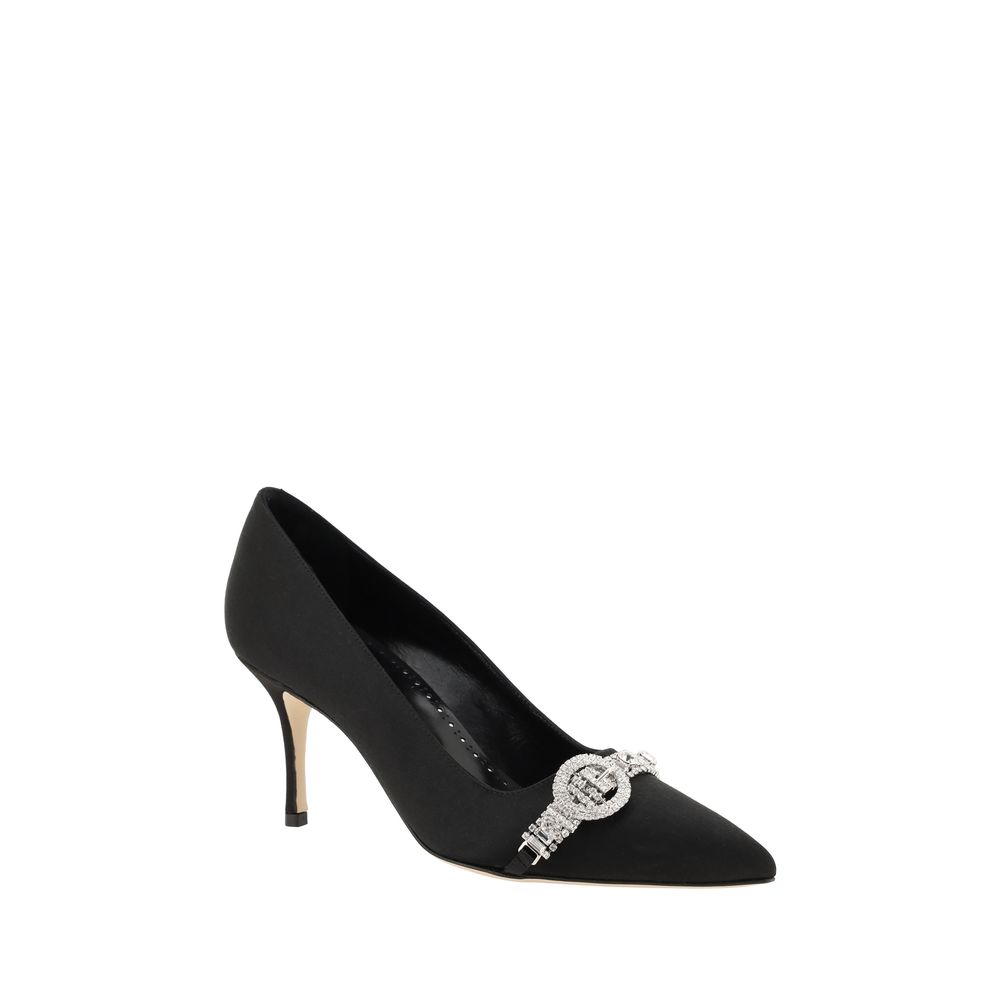 Manolo Blahnik Asapump Satin Pumps