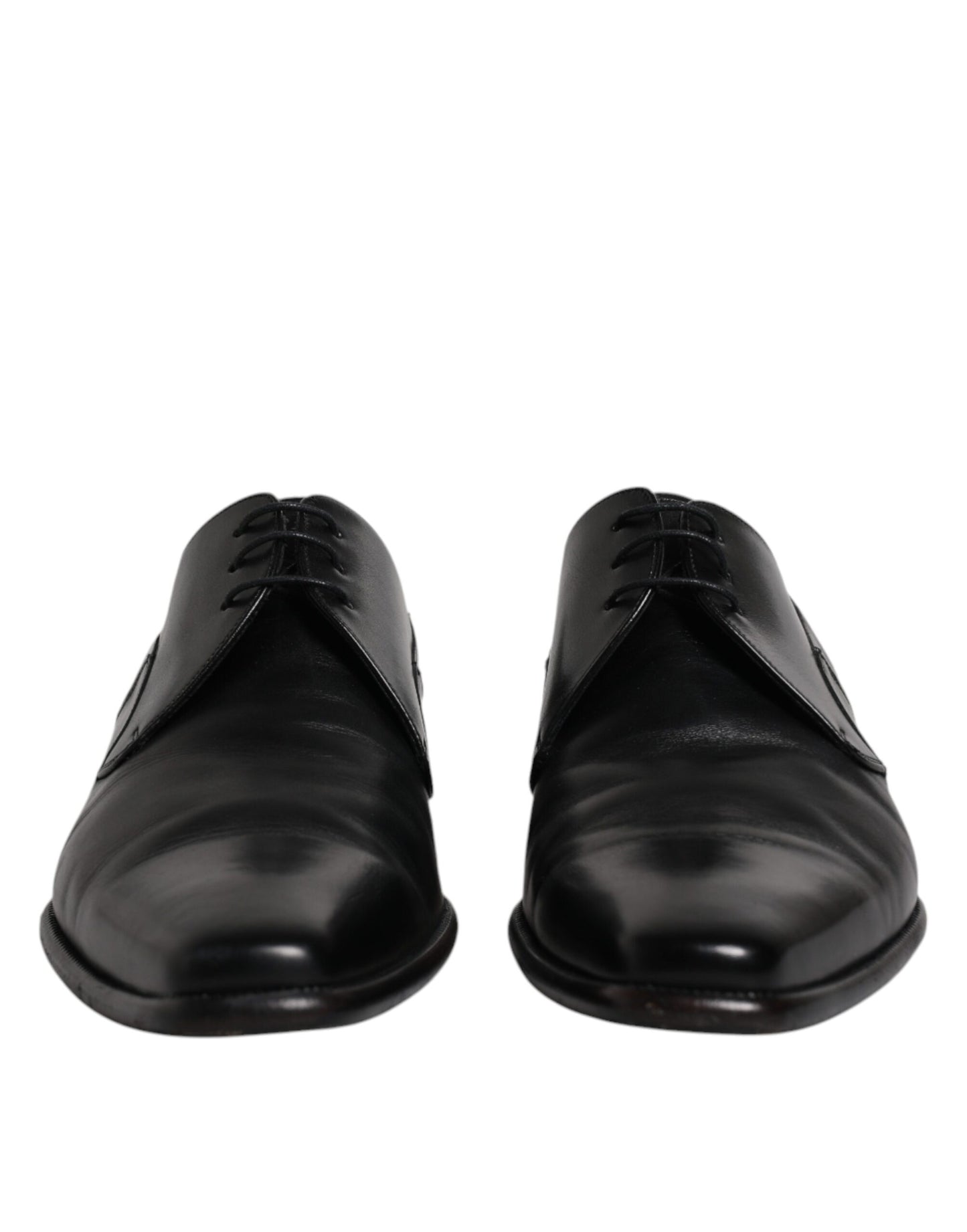 Dolce & Gabbana Black Leather Derby Men Formal Dress Shoes