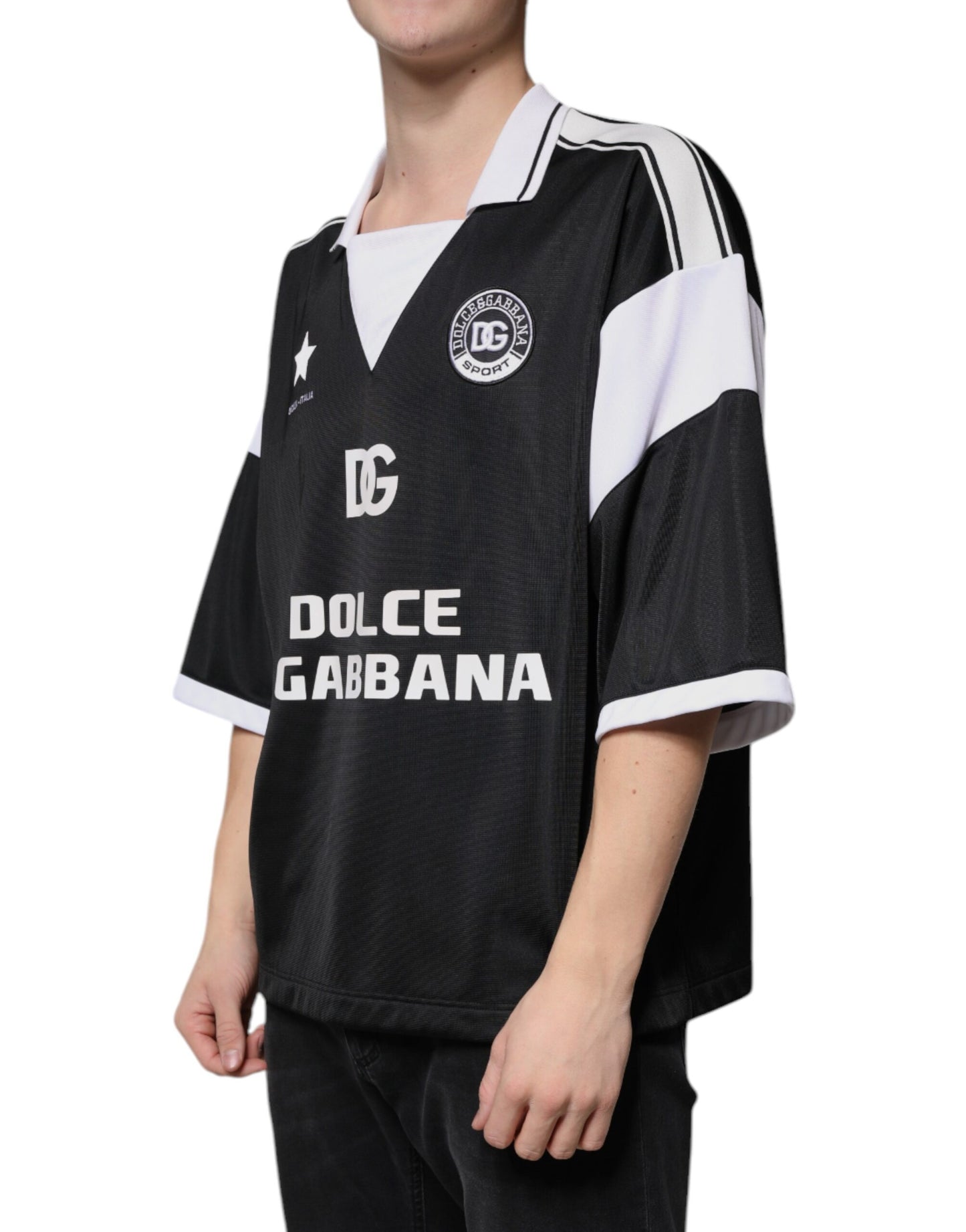 Dolce & Gabbana Black White Sicilia Short Sleeves T-shirt