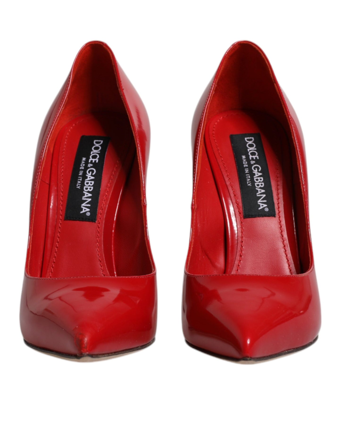 Dolce & Gabbana Red Patent Leather Stiletto Heels Pumps Shoes