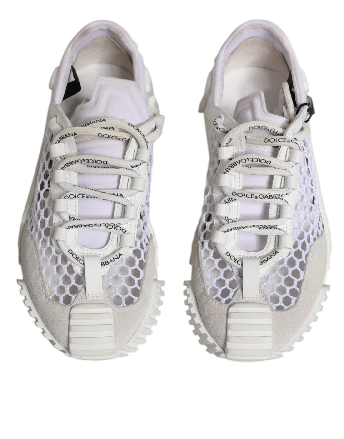 Dolce & Gabbana White Mesh NS1 Low Top Sports Sneaker Shoes