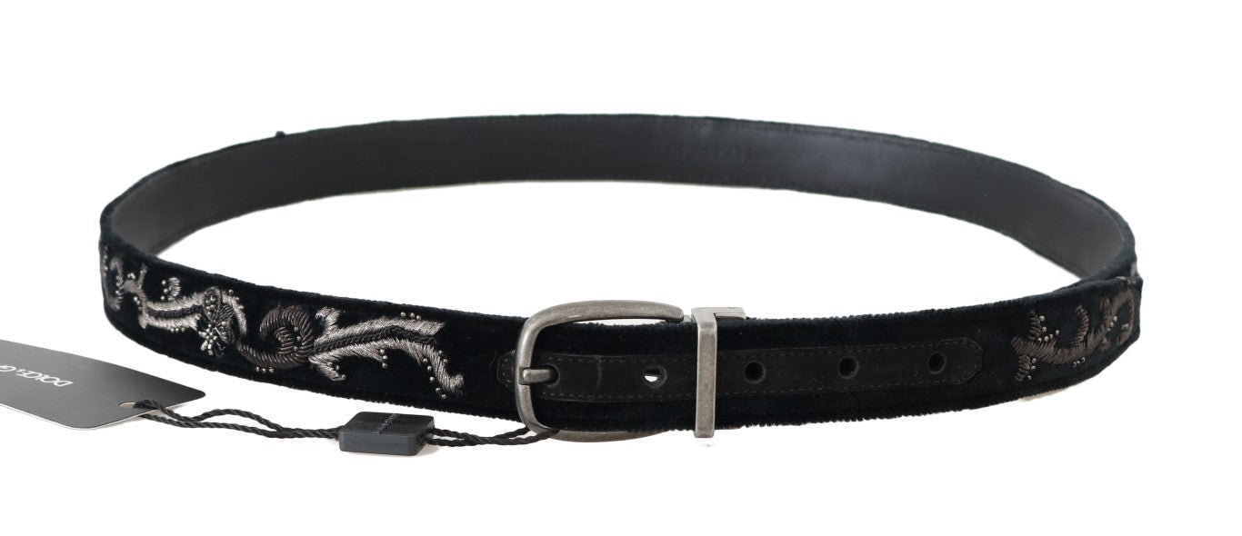 Dolce & Gabbana Elegant Black Cotton-Leather Men's Belt - KALAJ