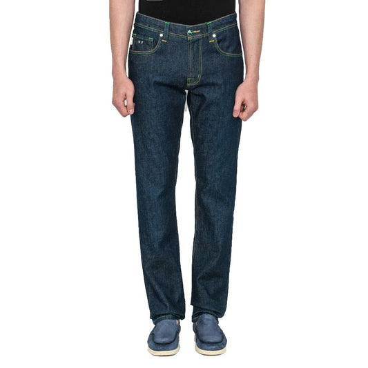 Tramarossa Blue Cotton Jeans Denim