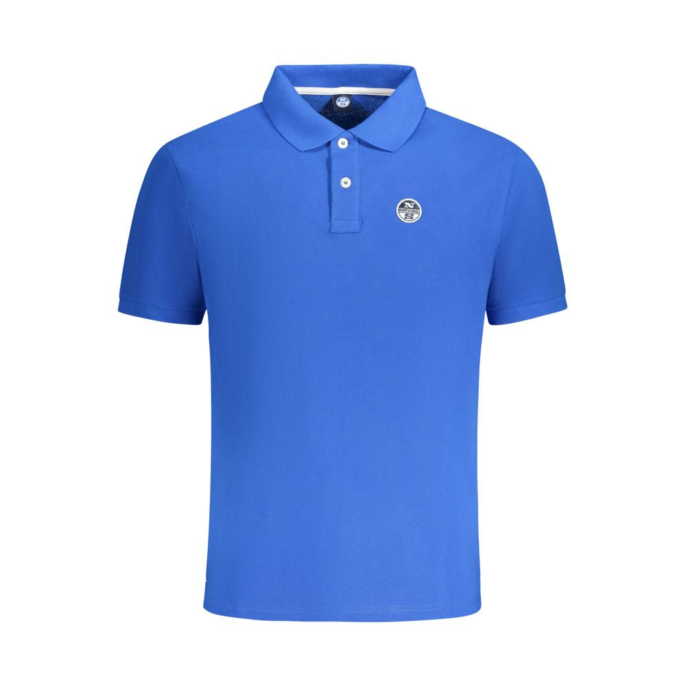 North Sails Blue Cotton Men Polo Shirt