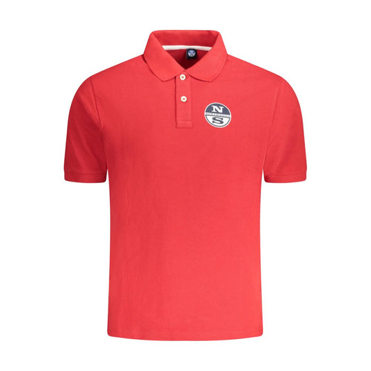 North Sails Red Cotton Men Polo Shirt