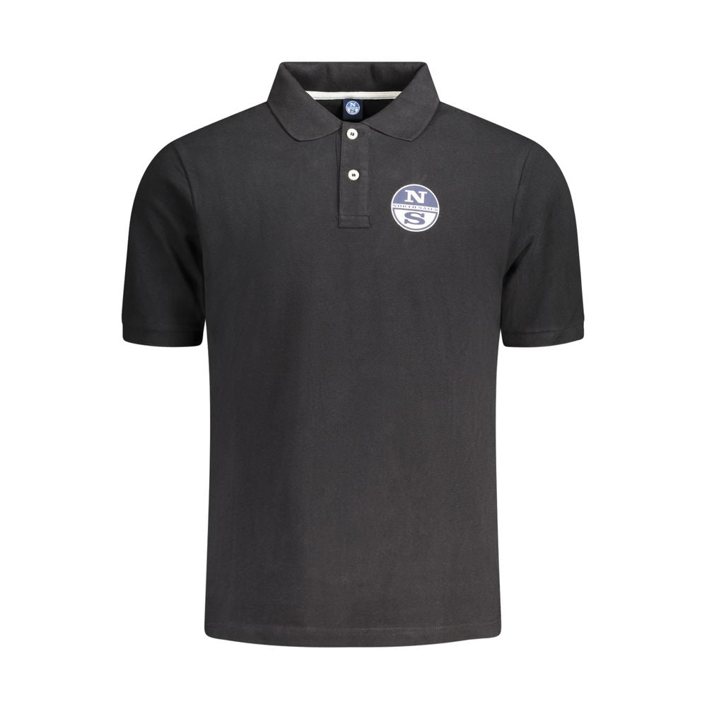 North Sails Black Cotton Mens Polo Shirt