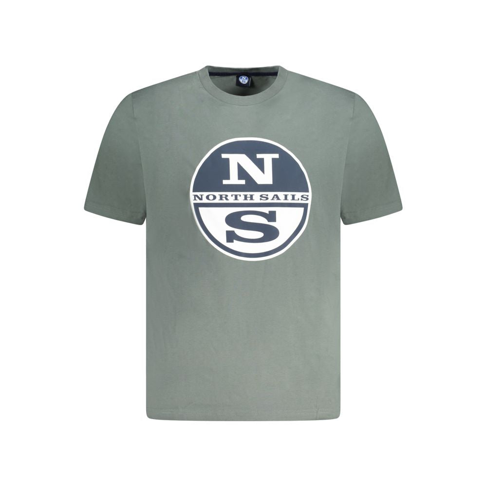 North Sails Green Cotton Men T-Shirt