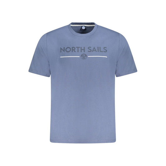 North Sails Blue Cotton Men T-Shirt