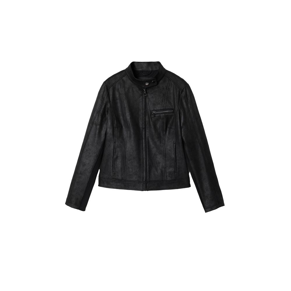 Desigual Black Polyester Jackets & Coat