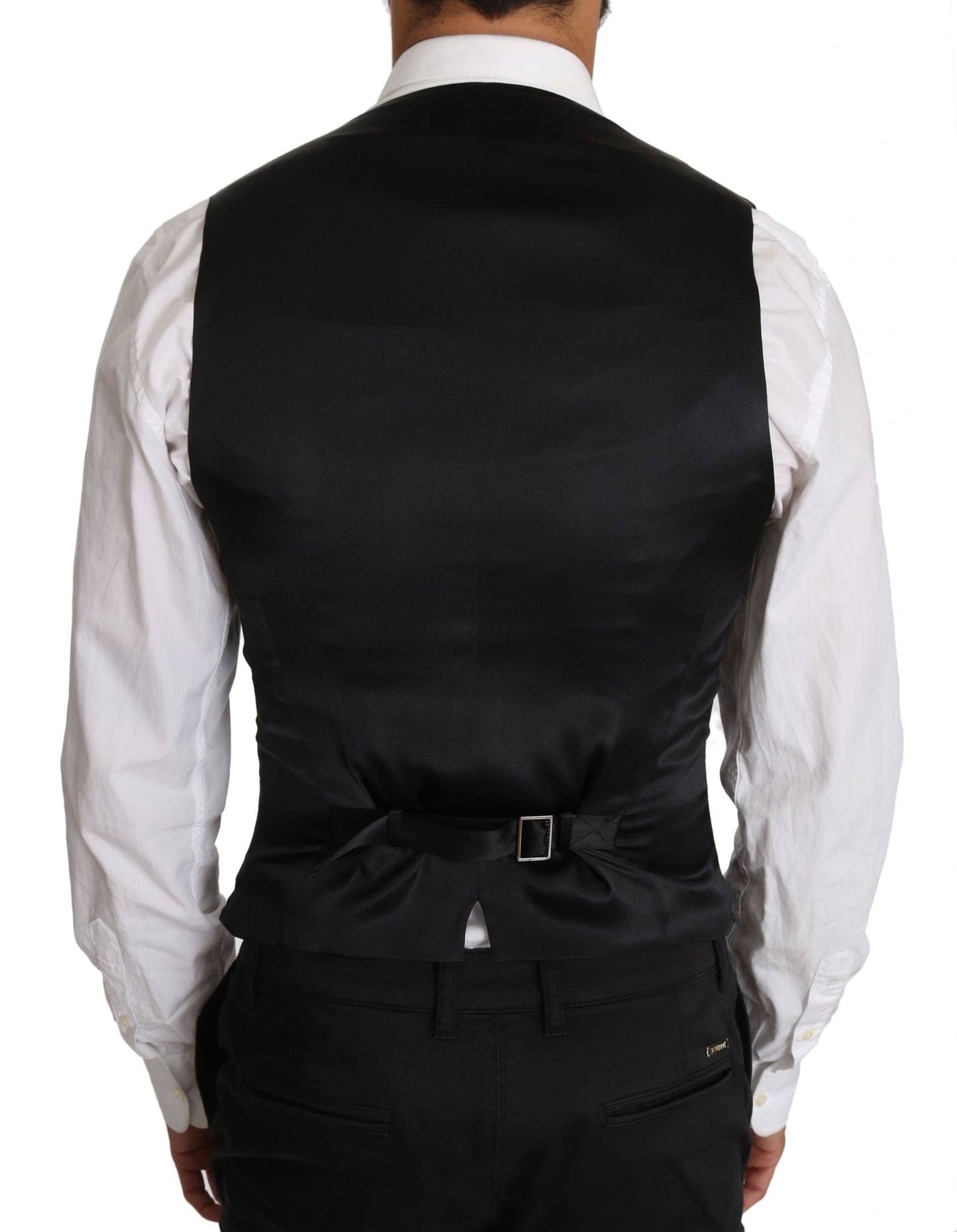 Dolce & Gabbana Sleek Double Breasted Slim Fit Wool Vest