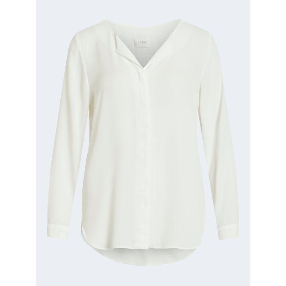 Vila Clothes Cream Polyester Sweater