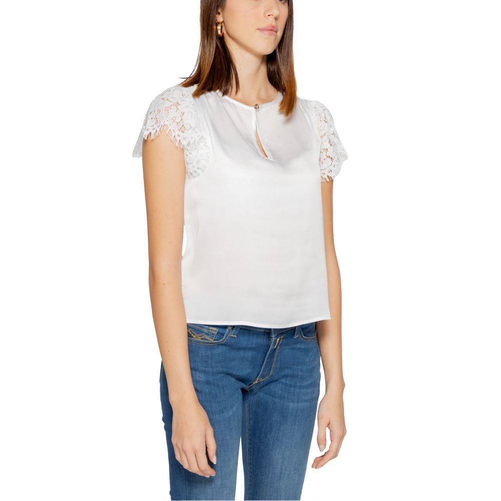 Guess White Polyester Shirt