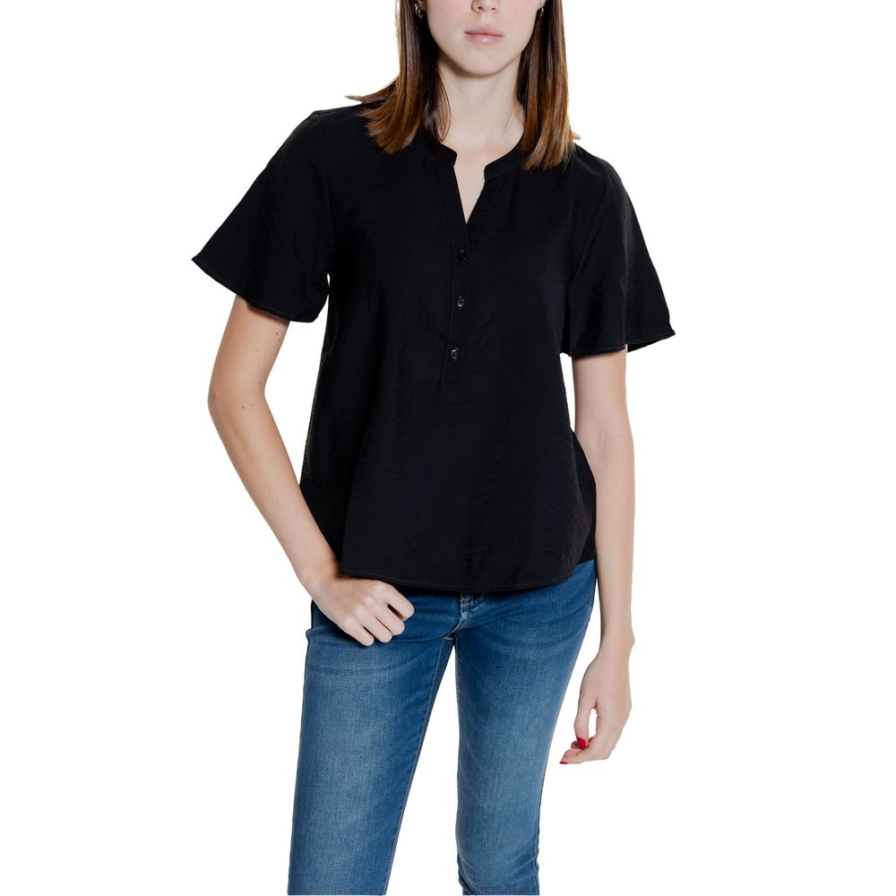 Jacqueline De Yong Black Viscose Shirt