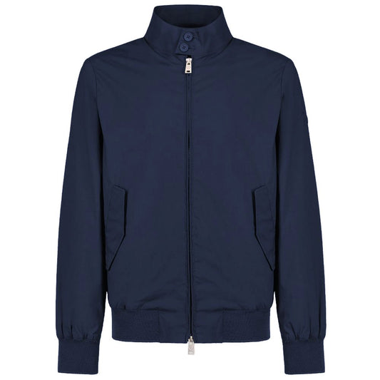 People Of Shibuya Blue Cotton Men Bomber Jacket