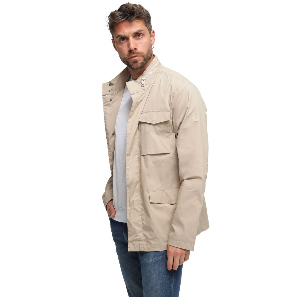 People Of Shibuya Beige Cotton Men's Jacket
