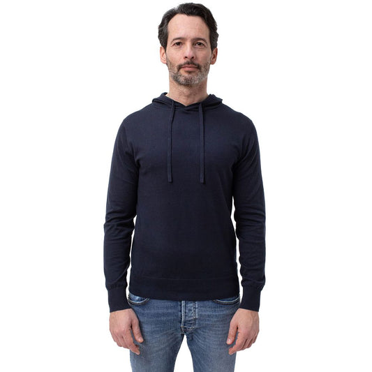 People Of Shibuya Blue Cotton Men Hoodie