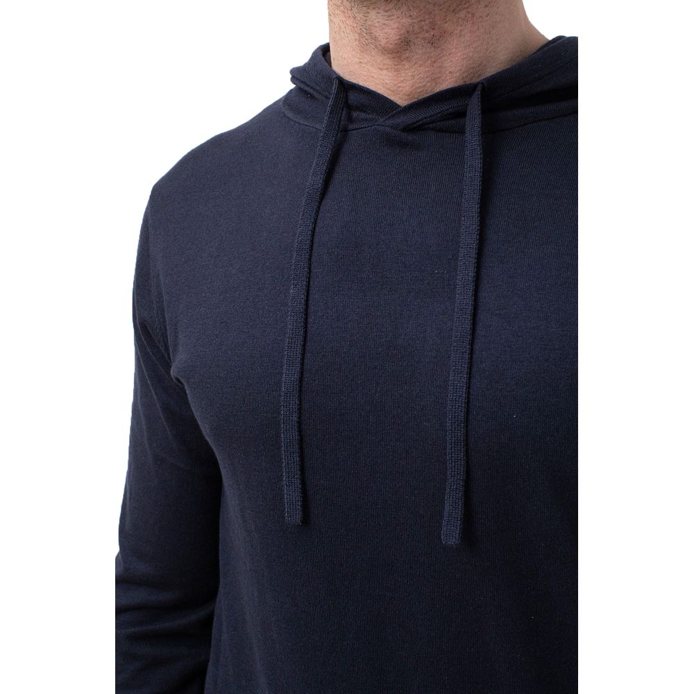 People Of Shibuya Blue Cotton Men Hoodie