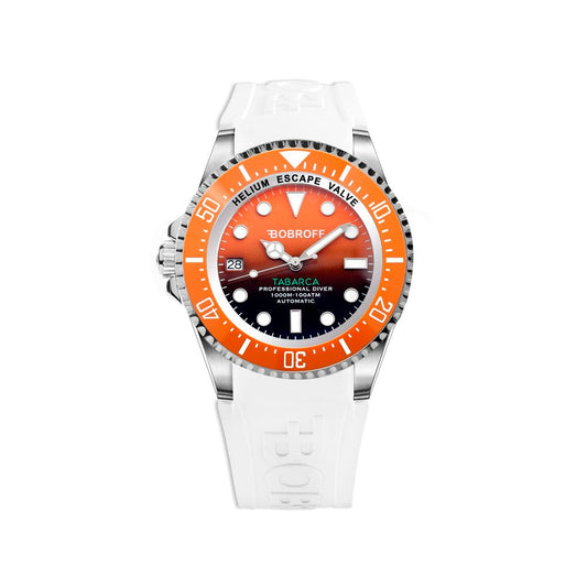 Bobroff White Rubber Watch