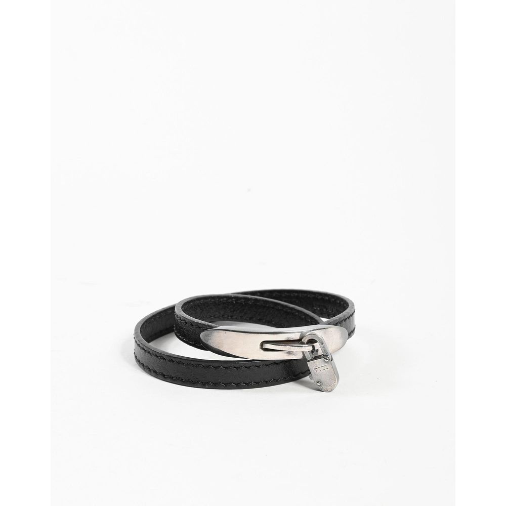 Tod's Black Leather Bracelet