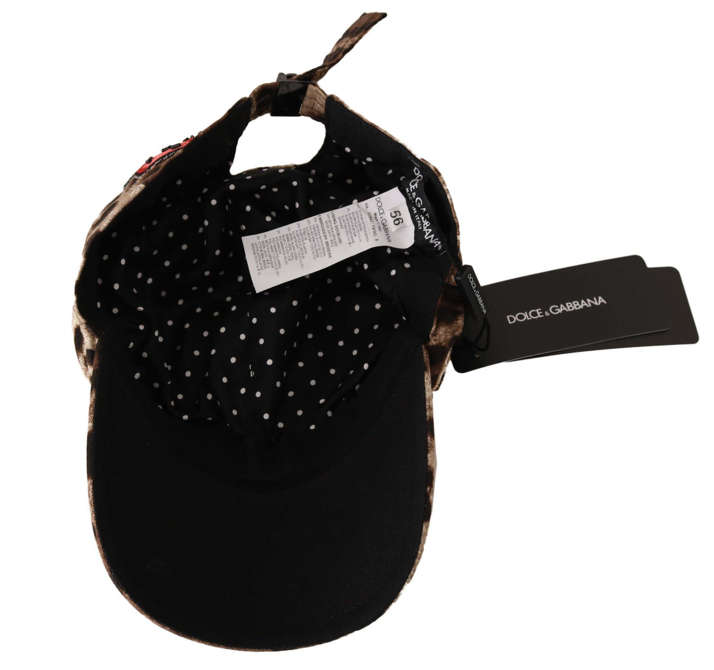 Dolce & Gabbana Elegant Sequined Leopard Baseball Cap - KALAJ