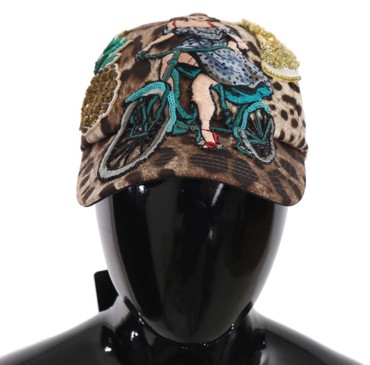 Dolce & Gabbana Elegant Sequined Leopard Baseball Cap - KALAJ