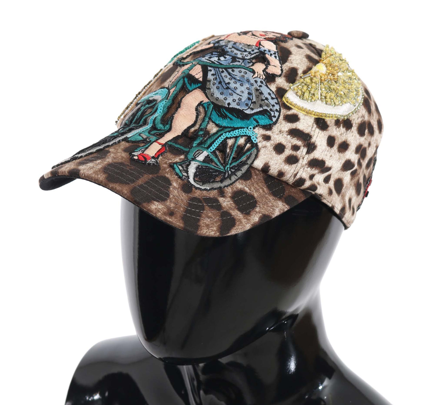 Dolce & Gabbana Elegant Sequined Leopard Baseball Cap - KALAJ