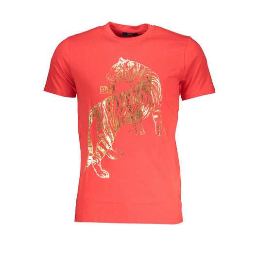 Cavalli Class Red Cotton T-Shirt