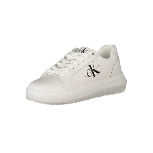 Calvin Klein White Leather Womens Sneaker