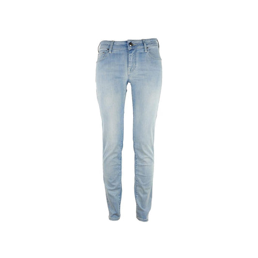 Jacob Cohen Blue Cotton Skinny Pants