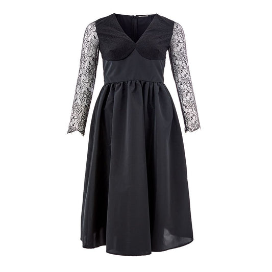 Lardini Black Polyester Cocktail Dress