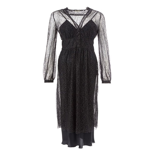Lardini Black Nylon Casual Dress