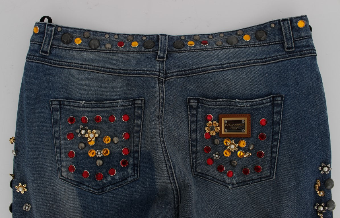 Dolce & Gabbana Enchanted Sicily Embellished Boyfriend Jeans