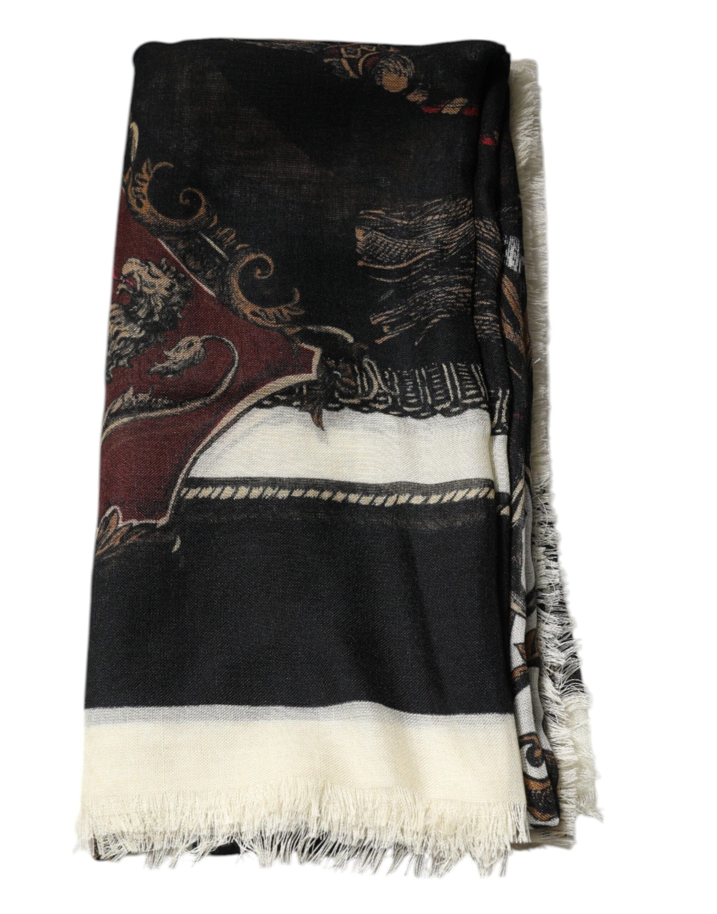 Dolce & Gabbana Multicolor Printed Cashmere Foulard Scarf
