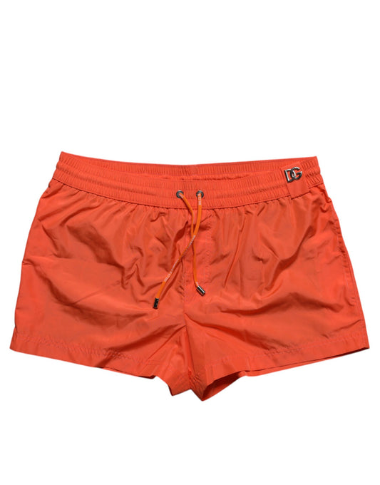 Dolce & Gabbana Orange Polyester Beachwear Shorts 2Pc Swimwear