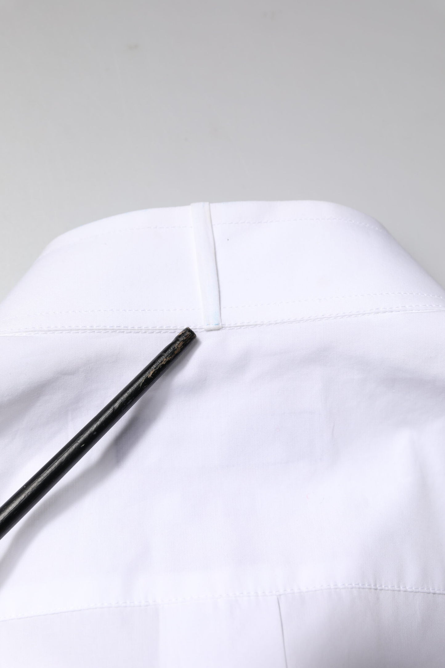 Dolce & Gabbana White GOLD Cotton Poplin Bib Formal Men Dress Shirt