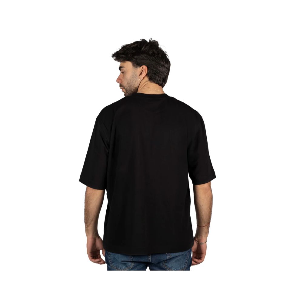 Alpha Studio Black Cotton T-Shirt