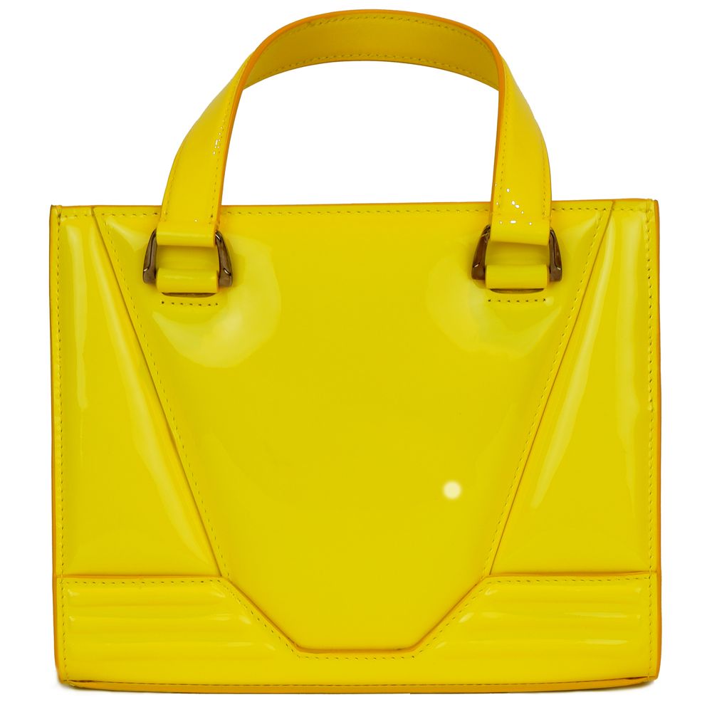 Ferrari Yellow Leather Women Handbag