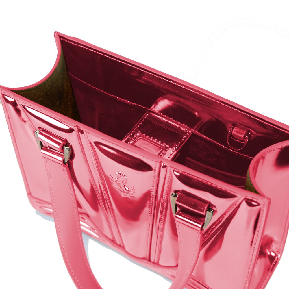 Ferrari Fuchsia Leather Women Handbag